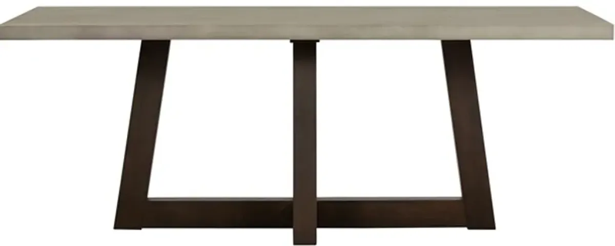 Armen Living Elodie Gray/Dark Gray Rectangle Dining Table