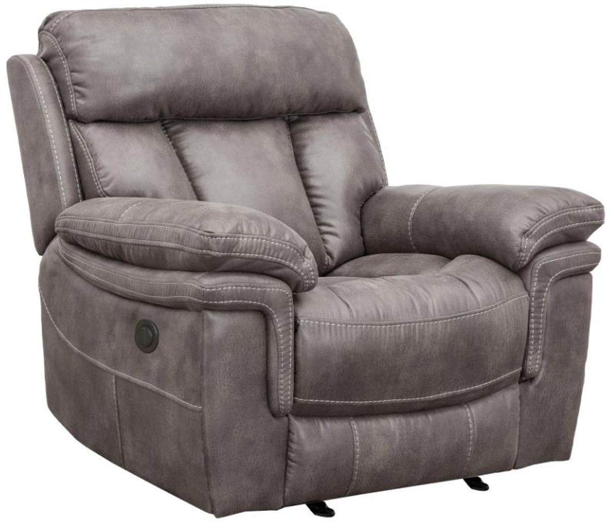 Armen Living Estelle Gunmetal Power Recliner Chair