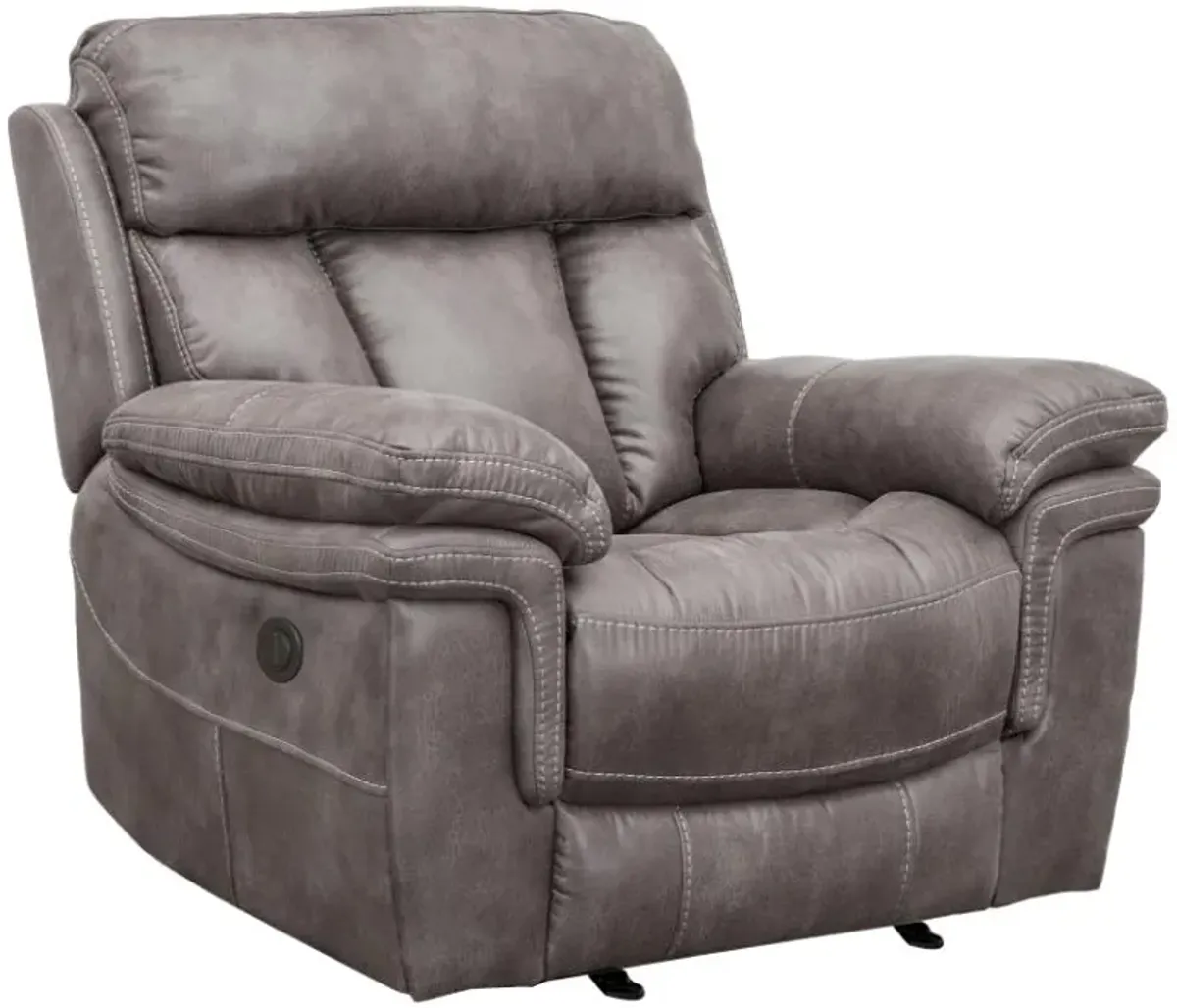 Armen Living Estelle Gunmetal Power Recliner Chair