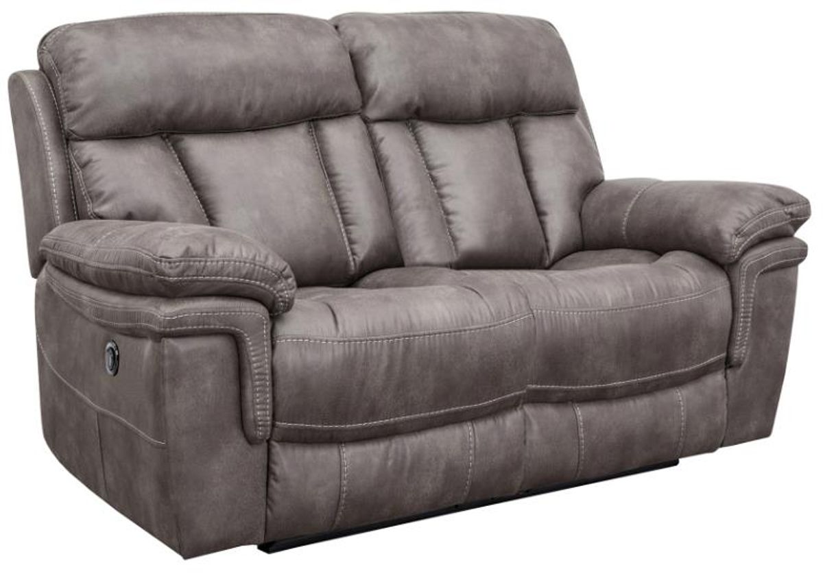 Armen Living Estelle Gunmetal Power Loveseat