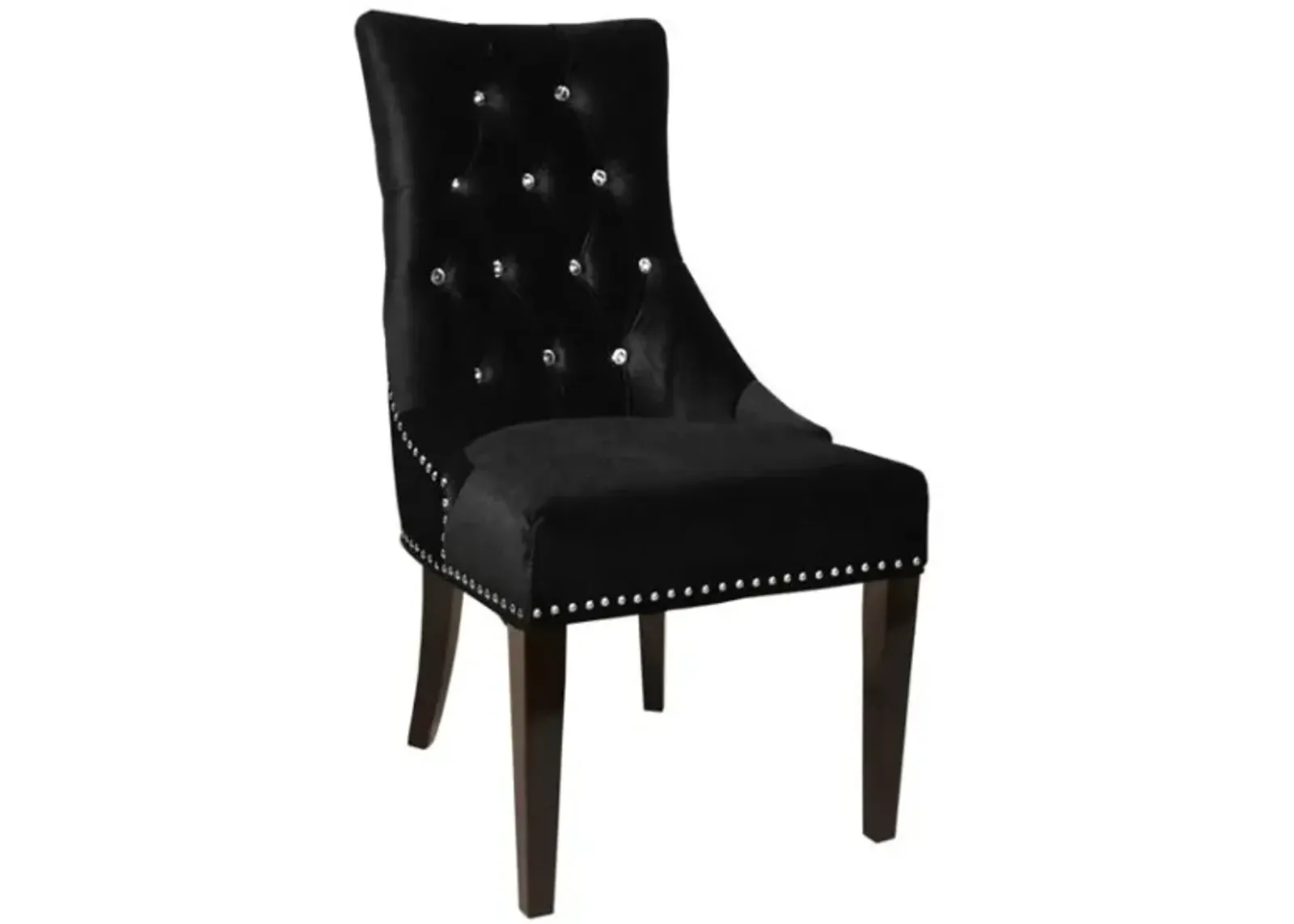 Armen Living Carlyle Black Side Chair