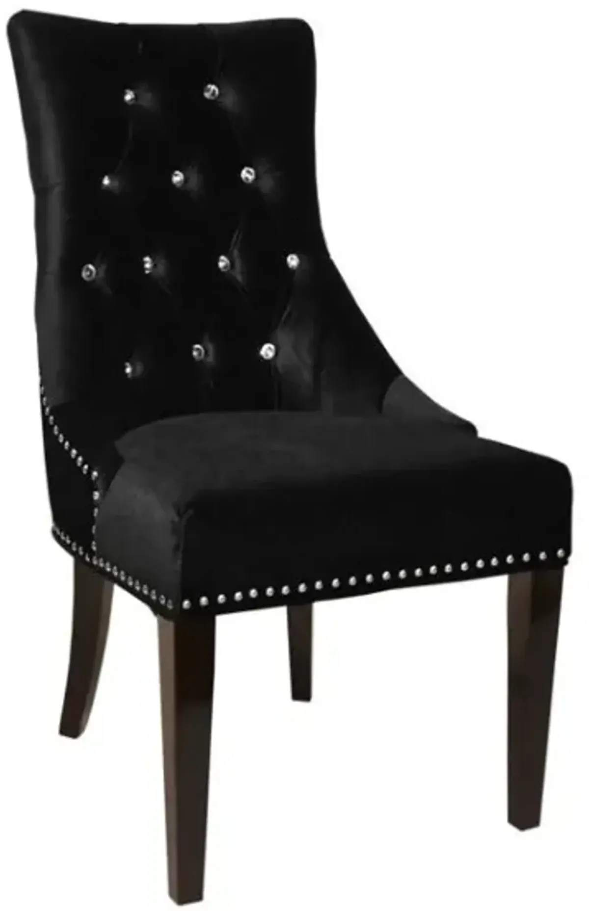 Armen Living Carlyle Black Side Chair