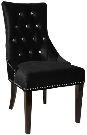 Armen Living Carlyle Black Side Chair