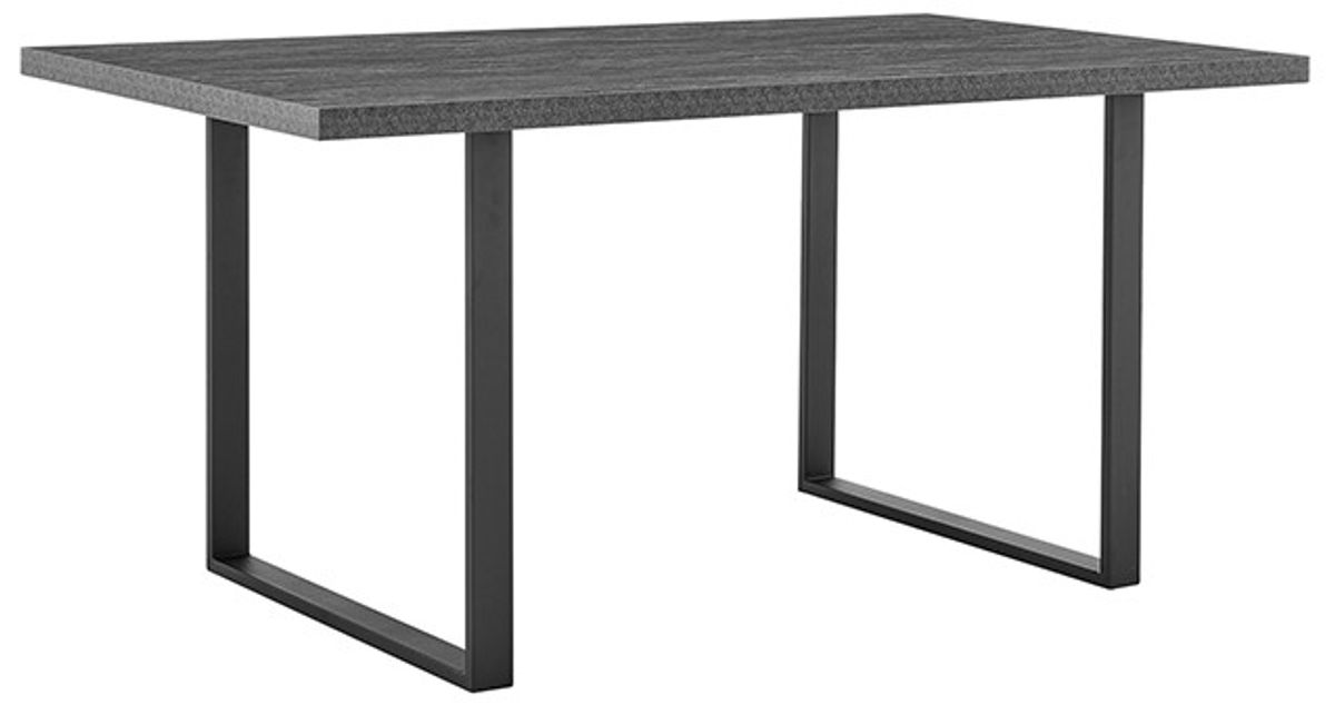 Armen Living Fenton Black/Charcoal Dining Table