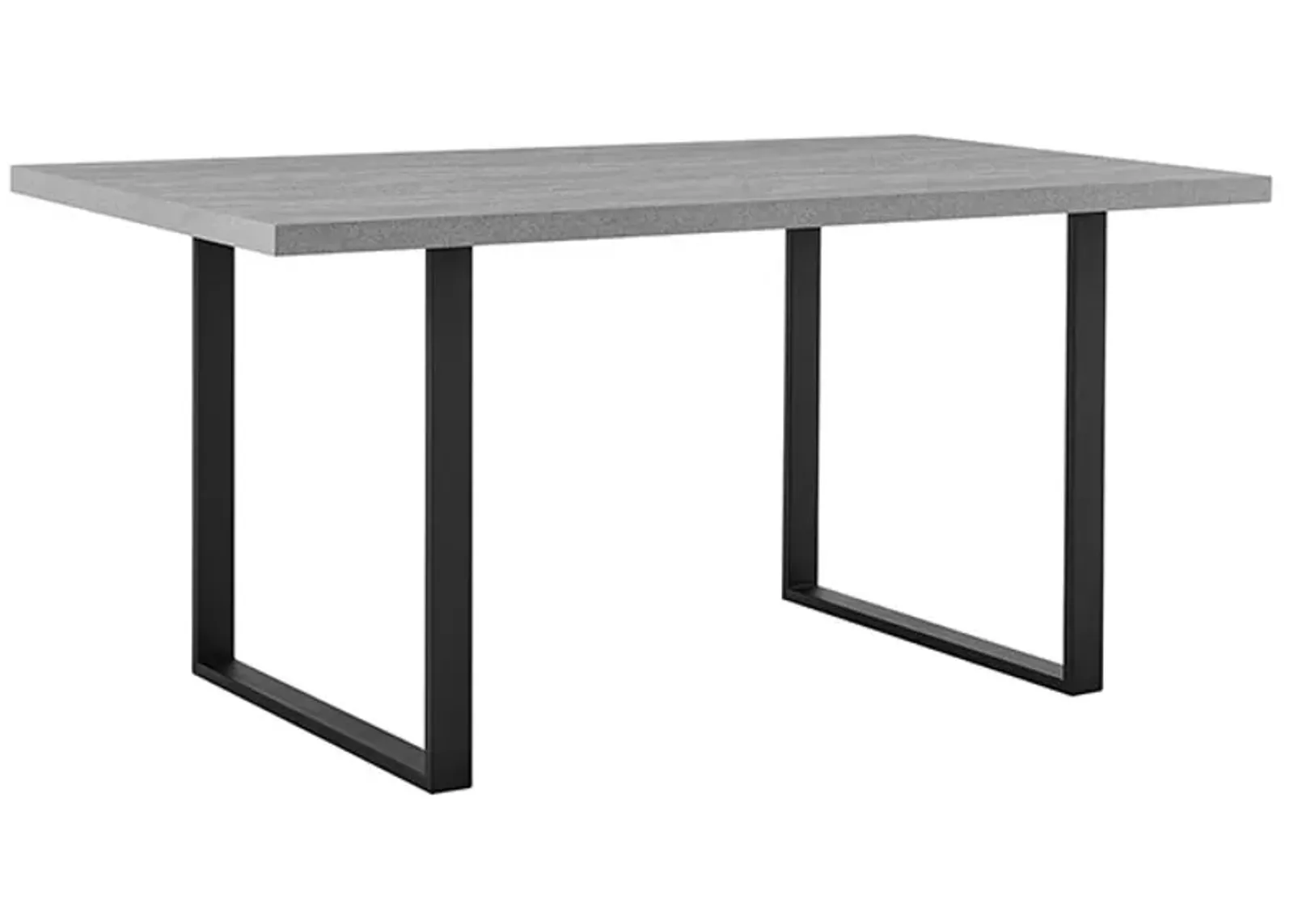 Armen Living Fenton Gray Dining Table with Black Legs