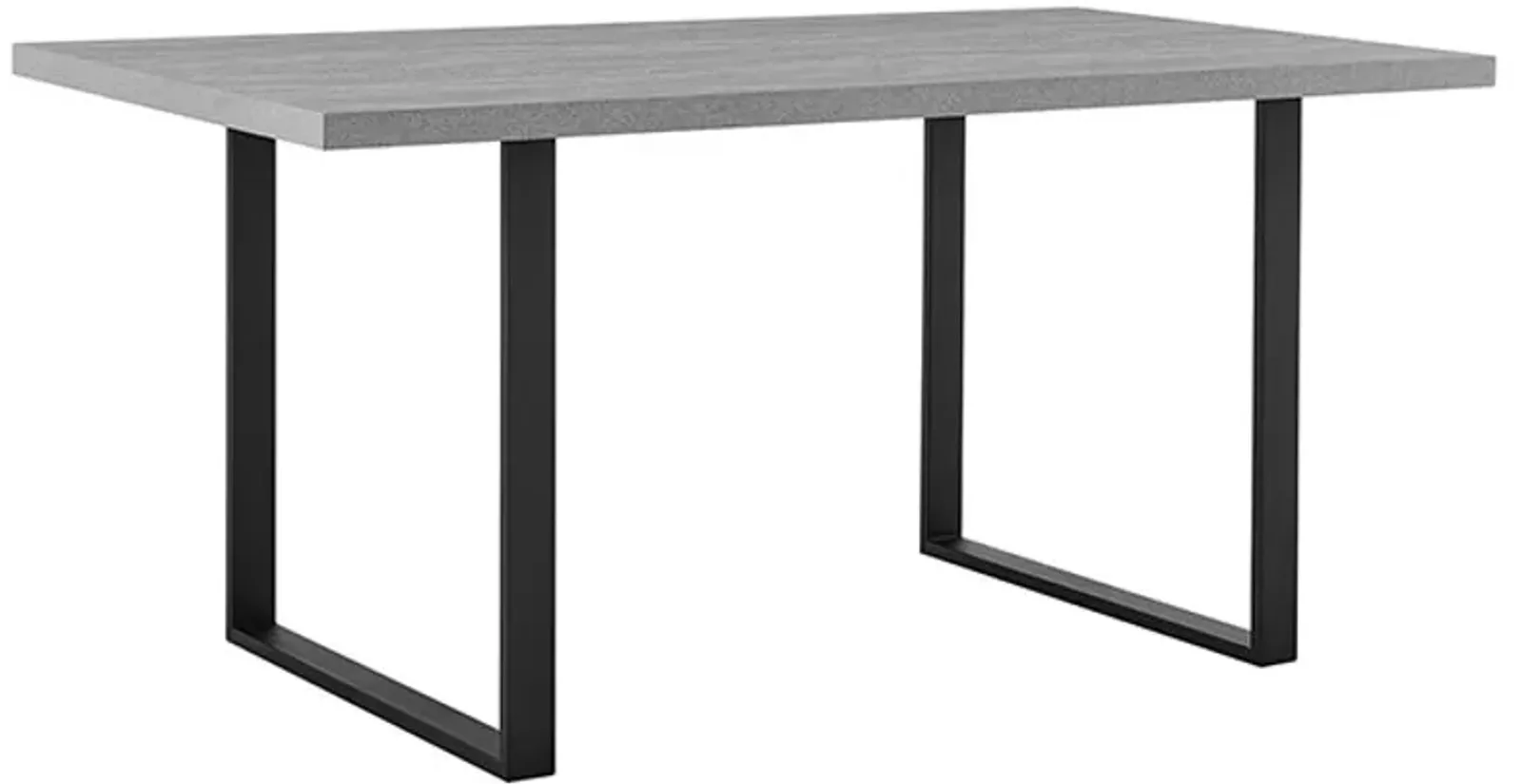 Armen Living Fenton Gray Dining Table with Black Legs