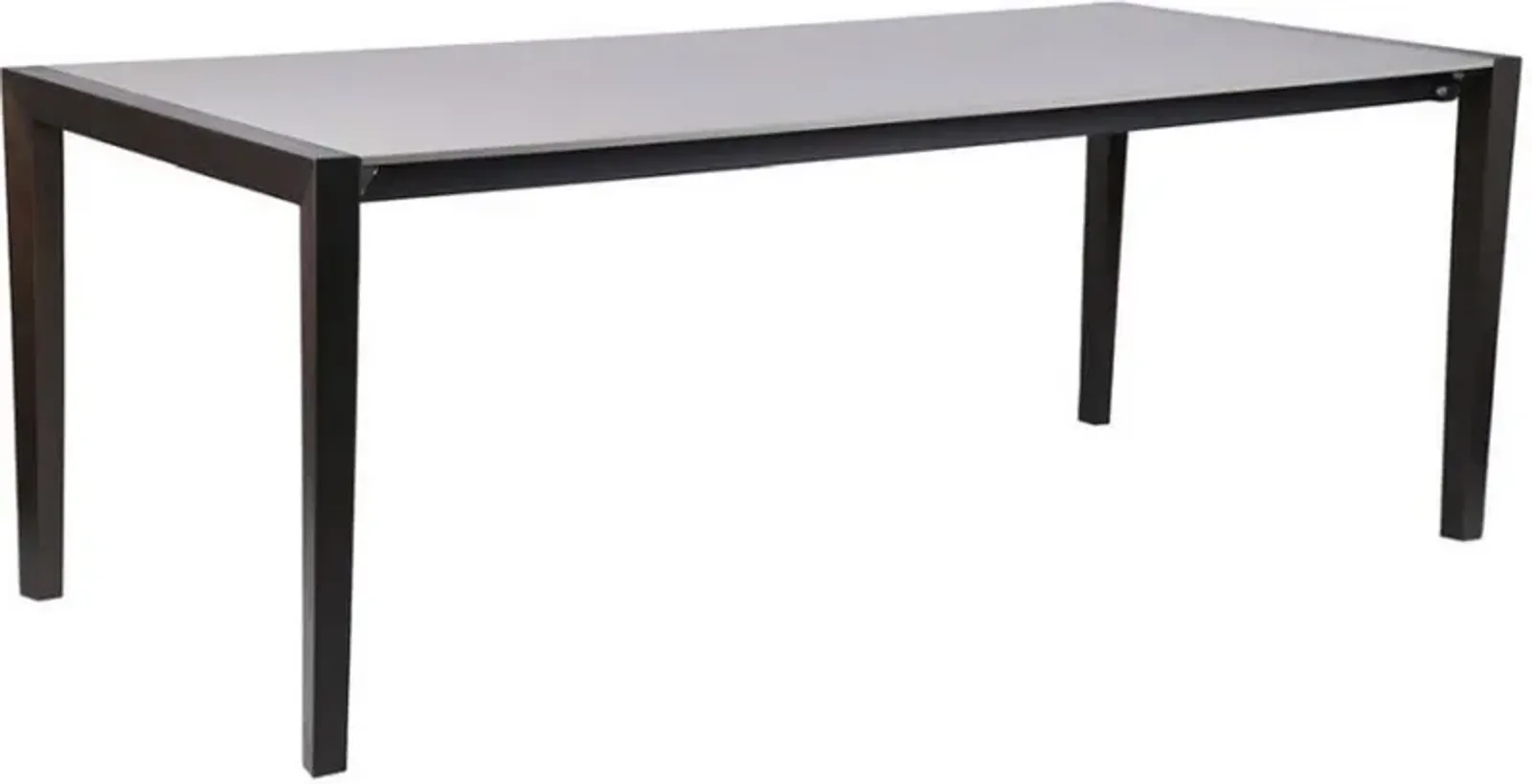 Armen Living Fineline Charcoal Gray Outdoor Dining Table 