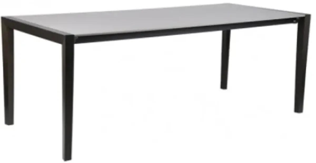 Armen Living Fineline Charcoal Gray Outdoor Dining Table 