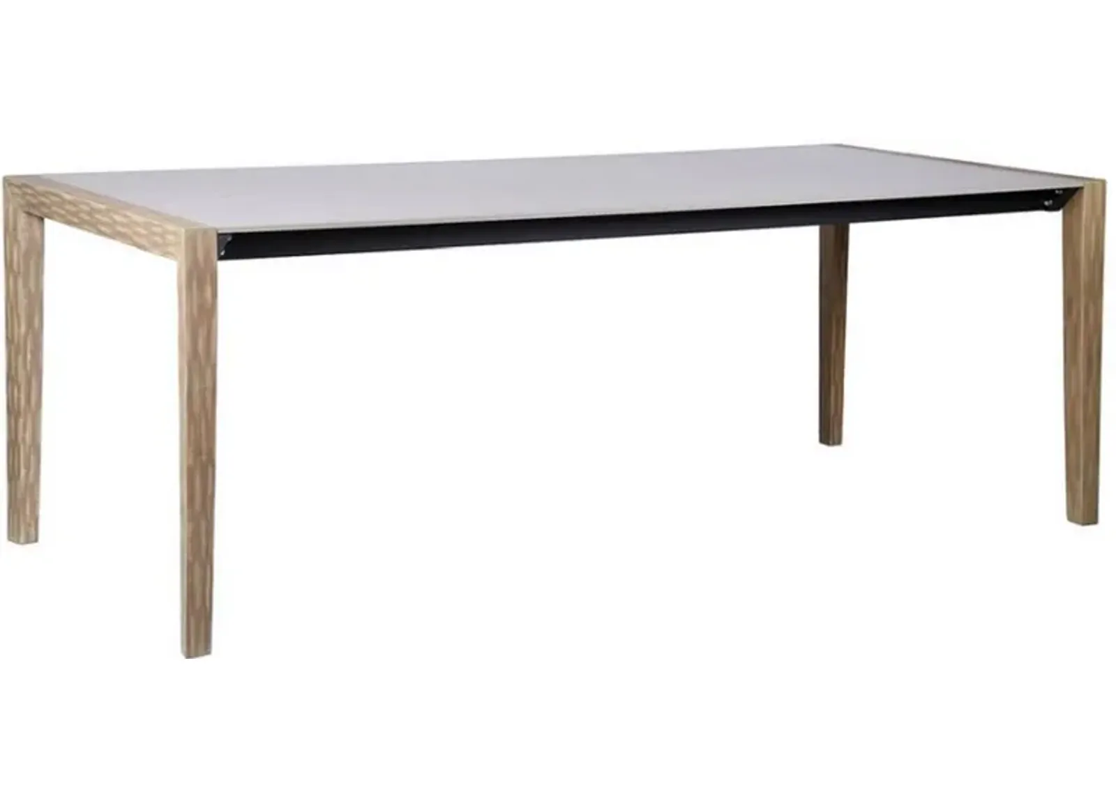 Armen Living Fineline Dark Gray Rectangular Dining Table