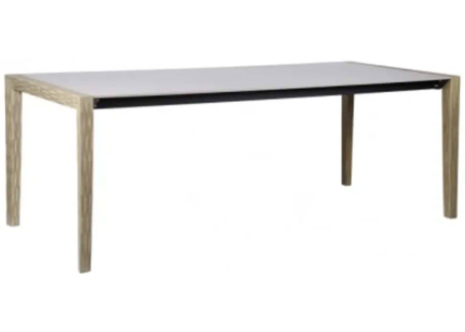 Armen Living Fineline Dark Gray Rectangular Dining Table