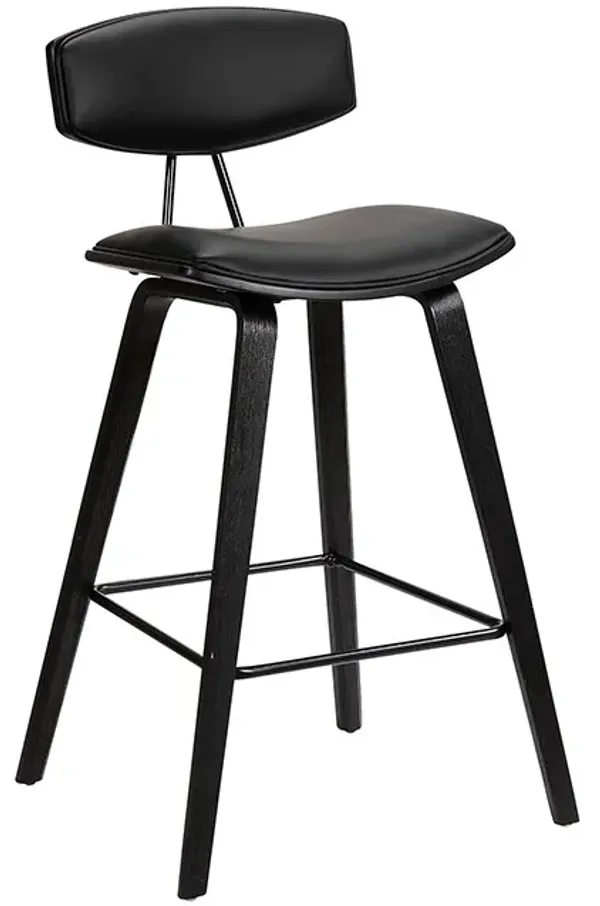 Armen Living Fox Black 25.5" Counter Stool