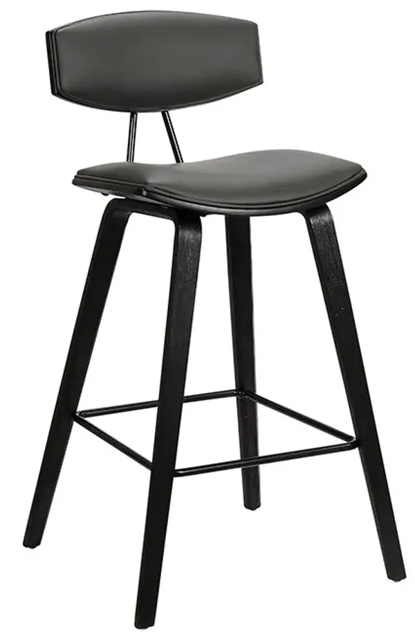 Armen Living Fox Gray 25.5" Counter Stool