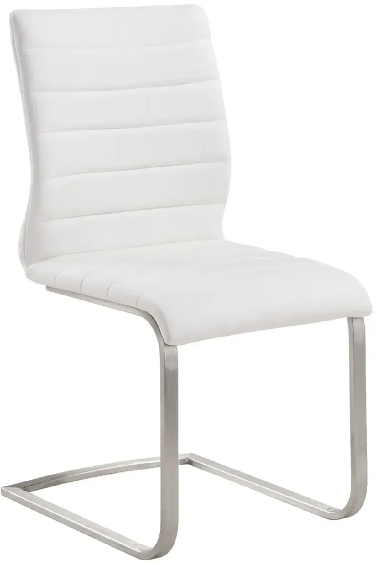 Armen Living Fusion 2-Piece White Side Chairs