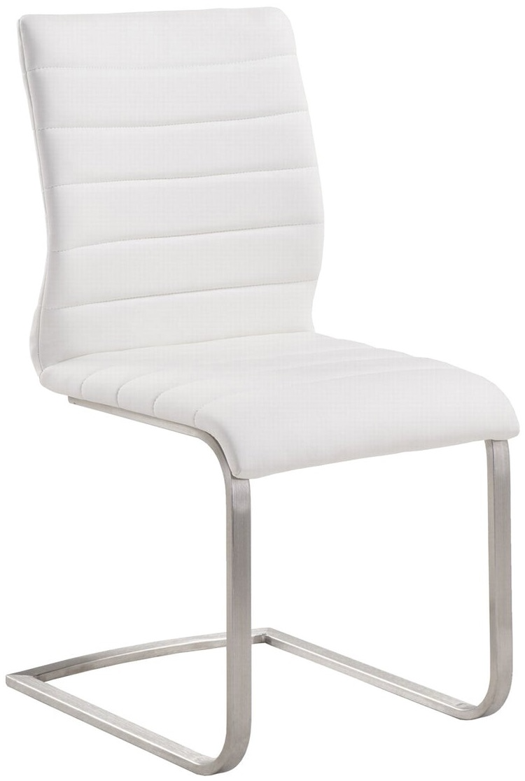 Armen Living Fusion 2-Piece White Side Chairs