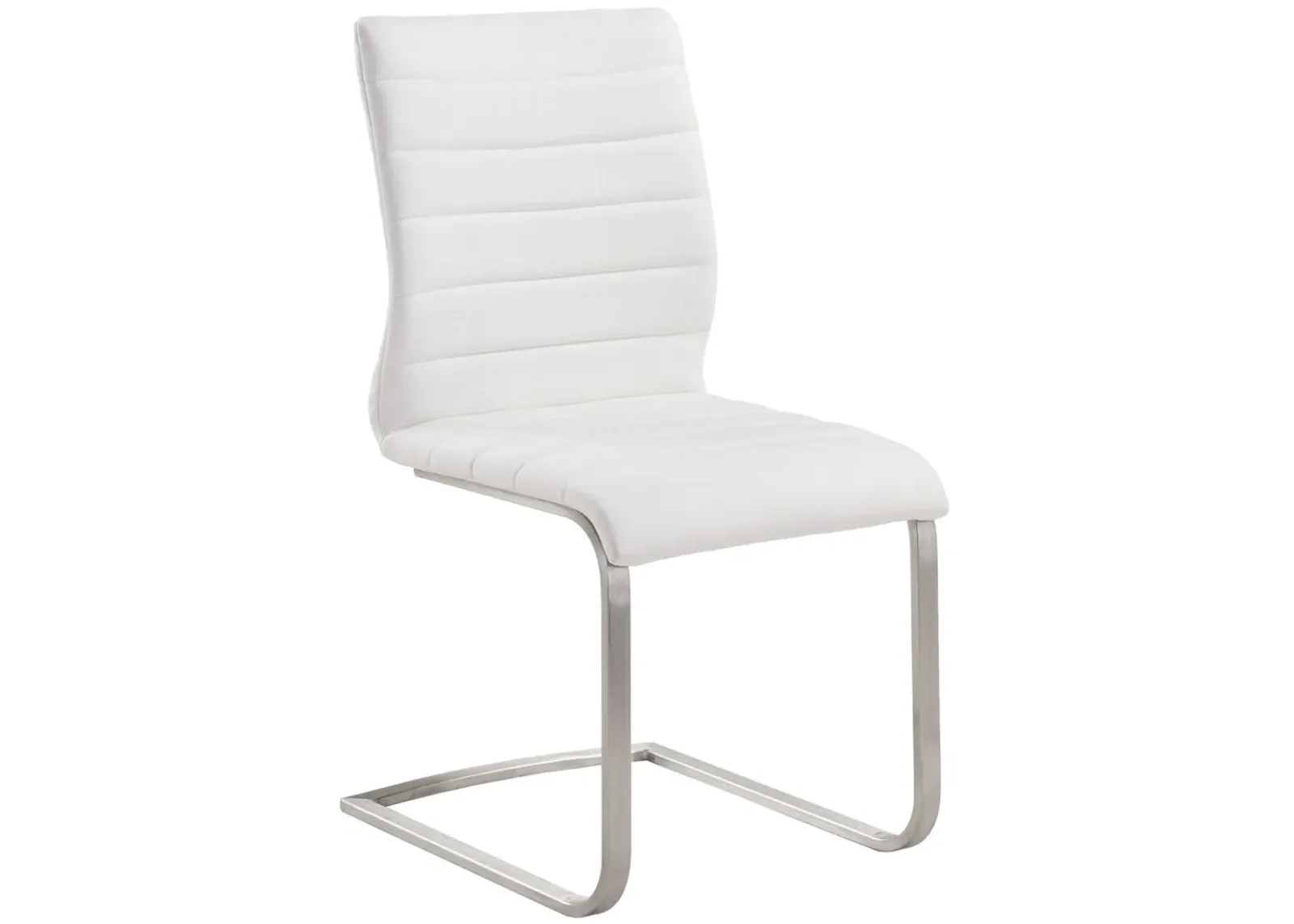 Armen Living Fusion 2-Piece White Side Chairs