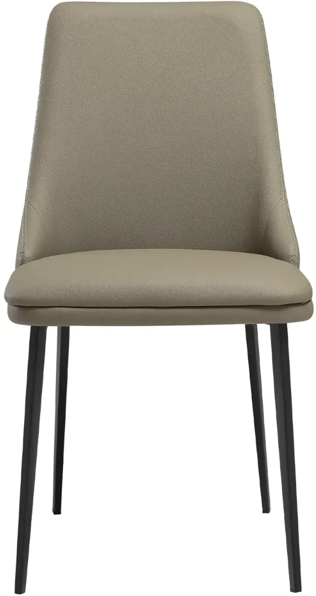 Armen Living Genesis 2-Piece Taupe Grey Dining Chair Set