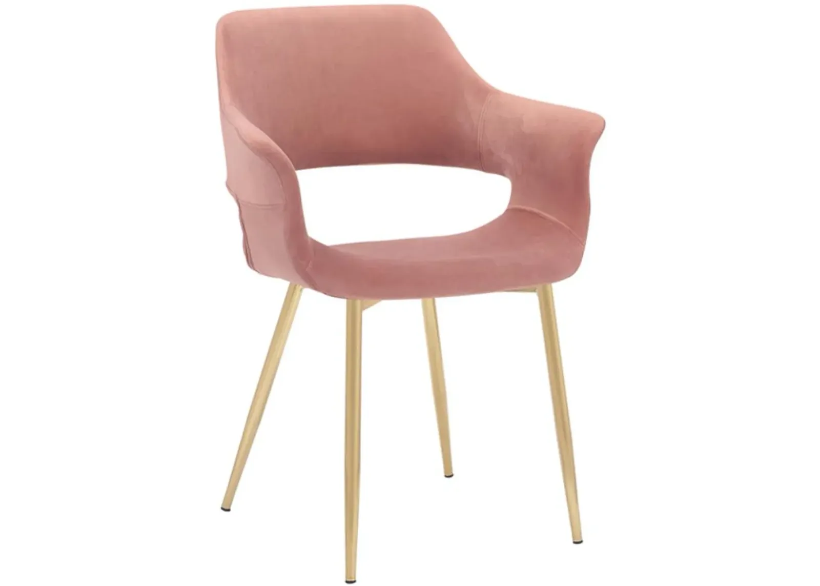 Armen Living Gigi 2-Piece Gold/Pink Dining Room Chair