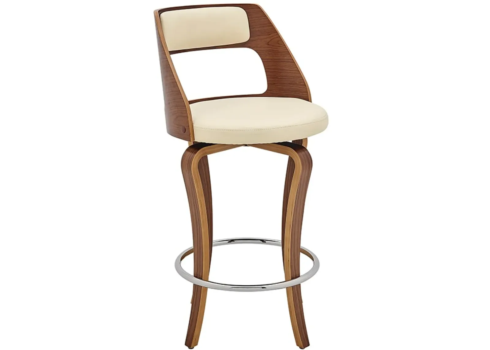 Armen Living Grady Cream 26" Swivel Counter Stool