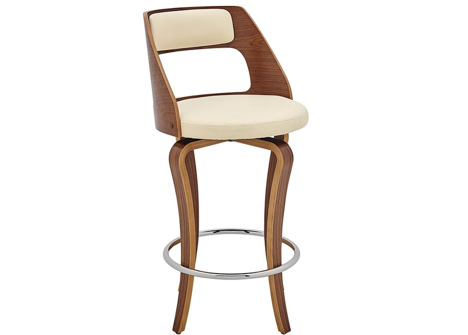 Armen Living Grady Cream 30" Swivel Bar Stool