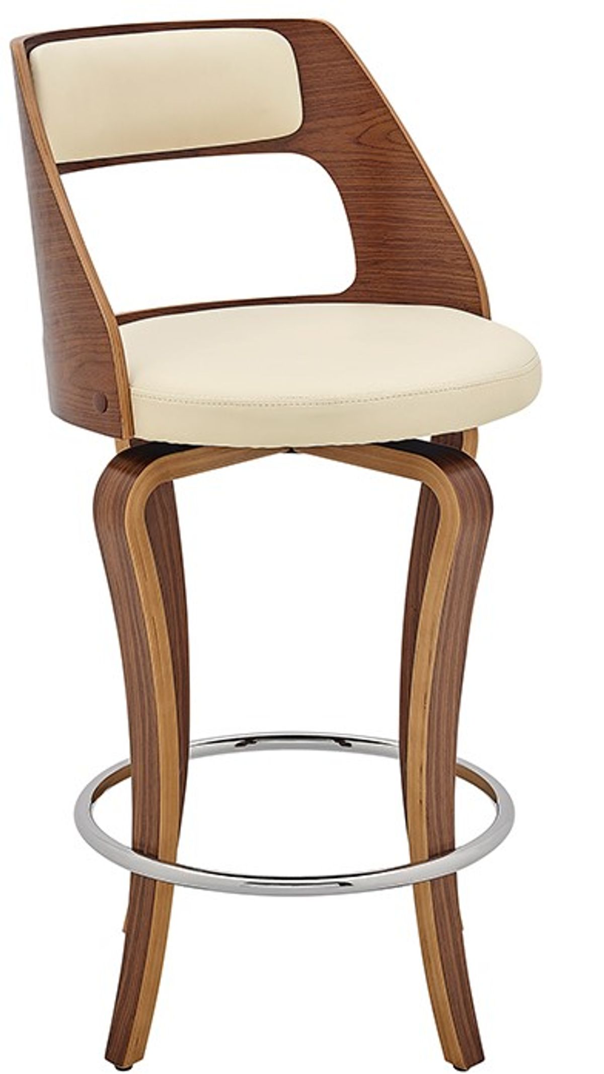 Armen Living Grady Cream 30" Swivel Bar Stool