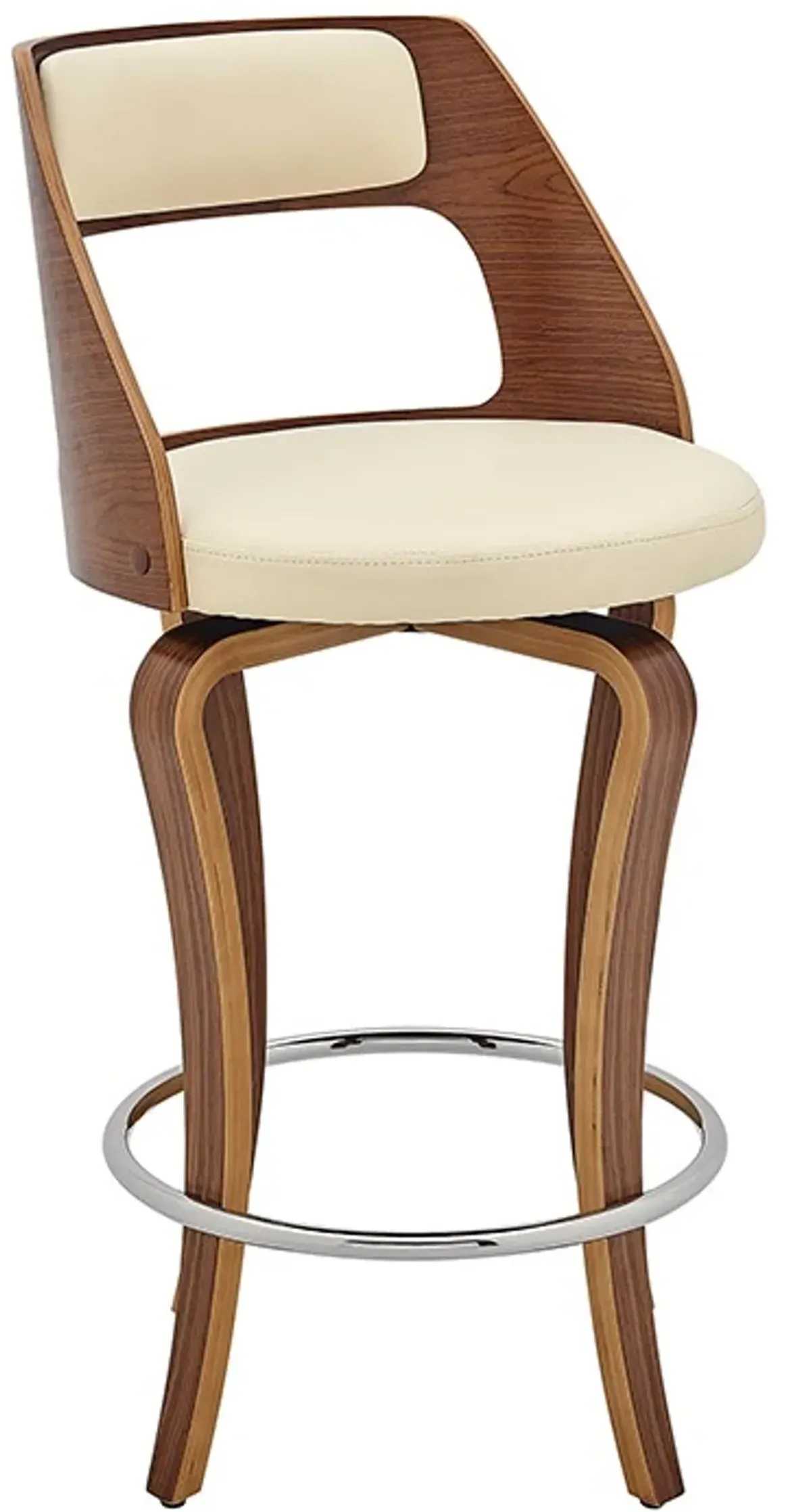 Armen Living Grady Cream 30" Swivel Bar Stool