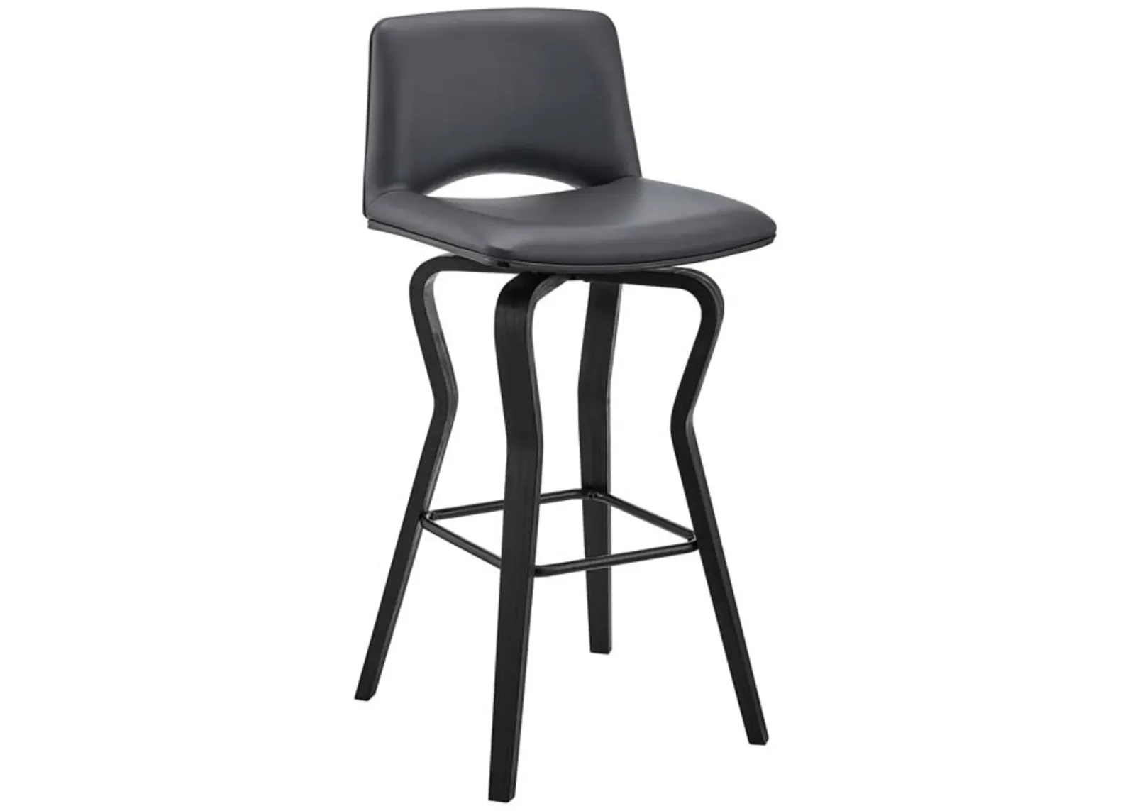 Armen Living Gerty Black/Gray 26" Swivel Bar Stool