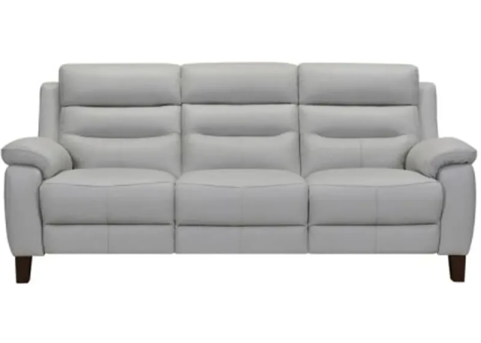 Armen Living Hayward Dove Gray Genuine Leather Power Reclining Sofa