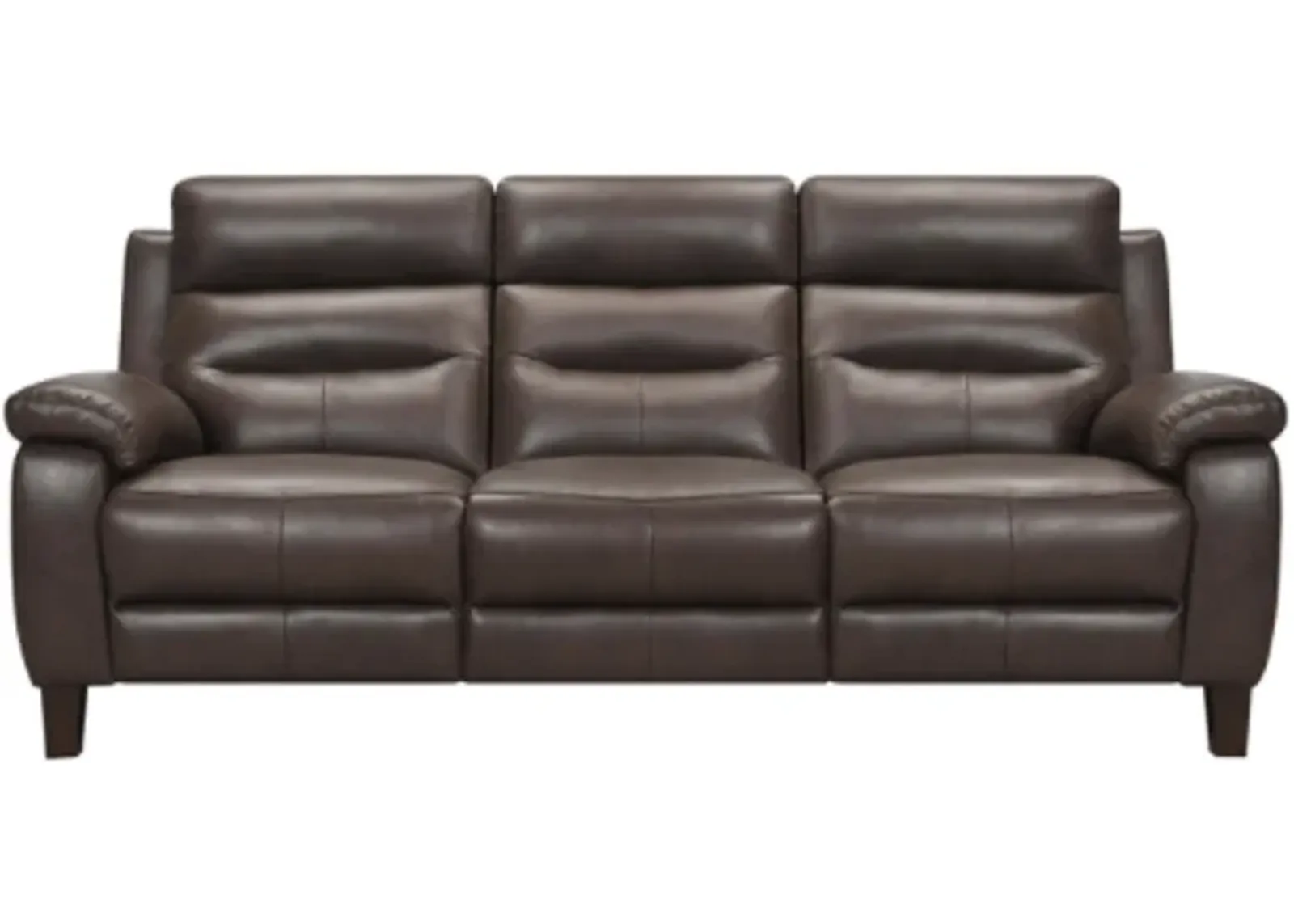 Armen Living Hayward Espresso Genuine Leather Power Reclining Sofa