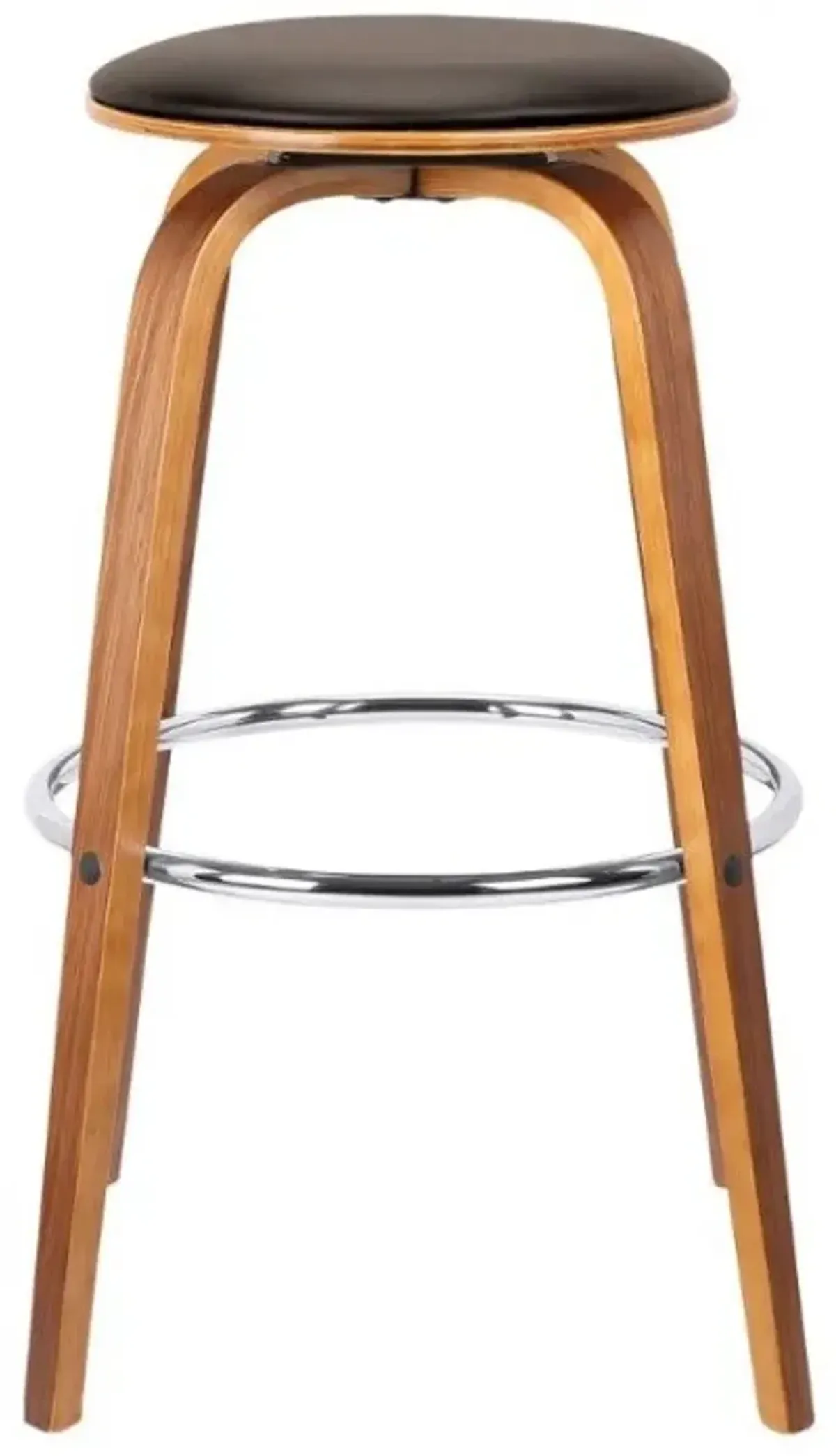 Armen Living Harbor Brown 26" Backless Swivel Counter Stool