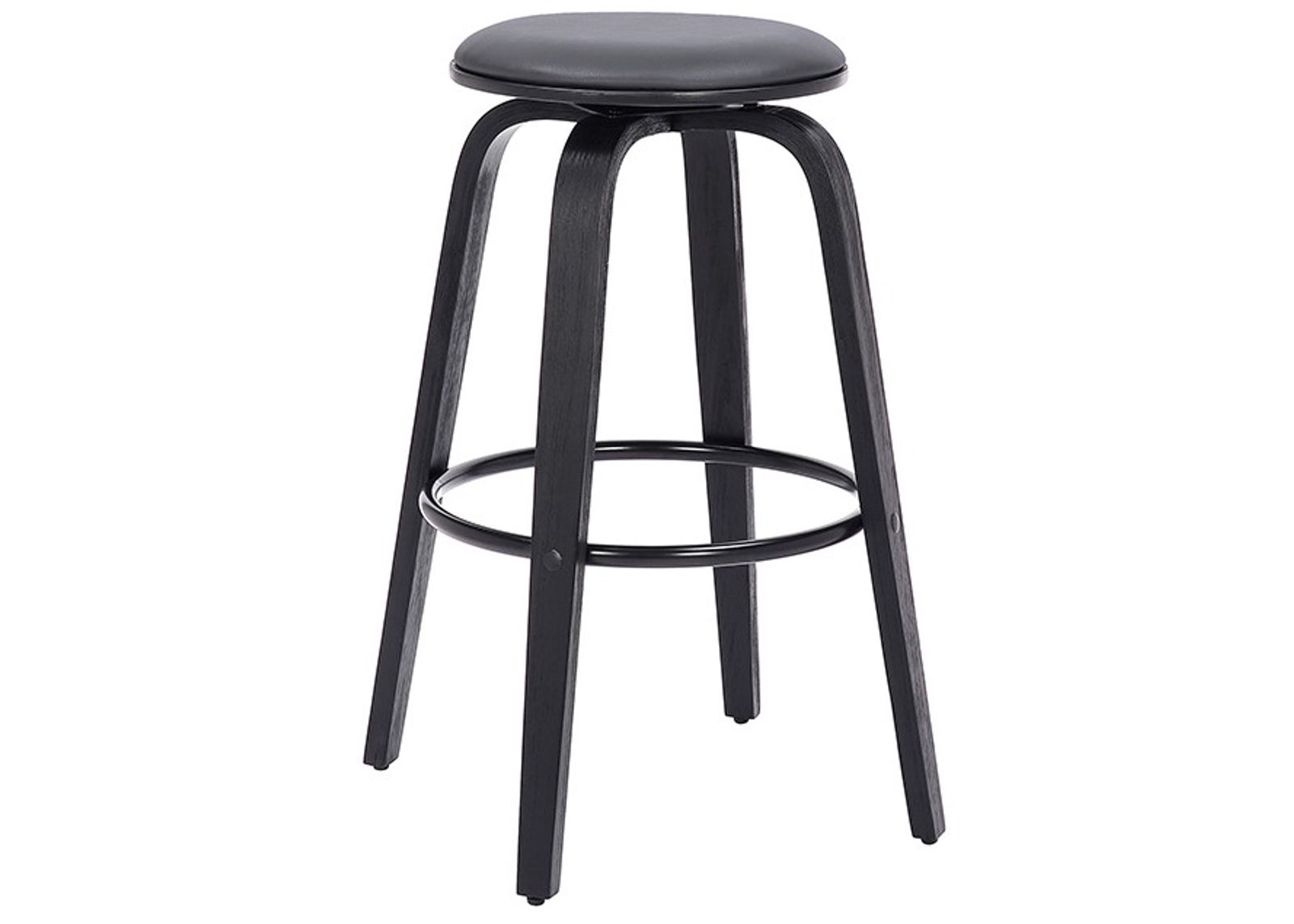 Armen Living Harbor Gray 26" Backless Swivel Counter Stool