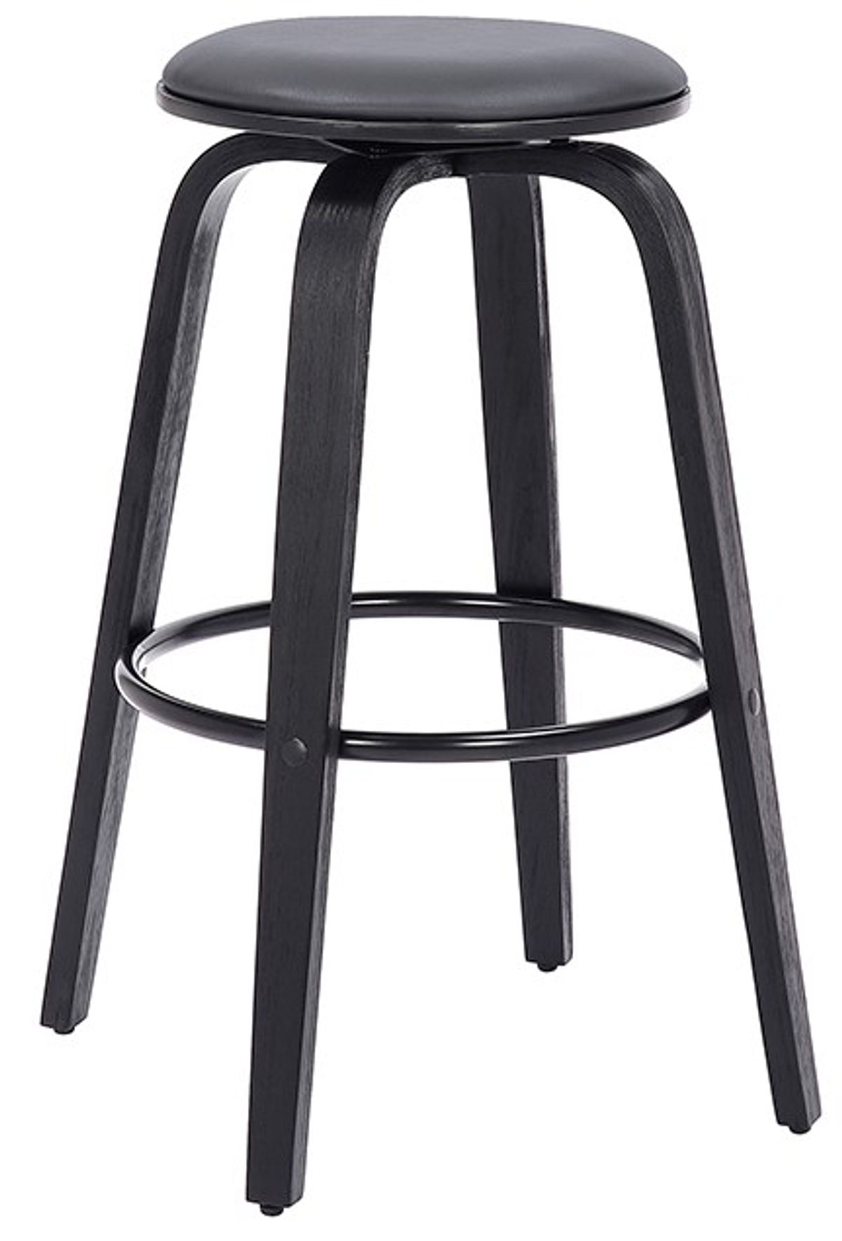 Armen Living Harbor Gray 30" Backless Swivel Bar Stool