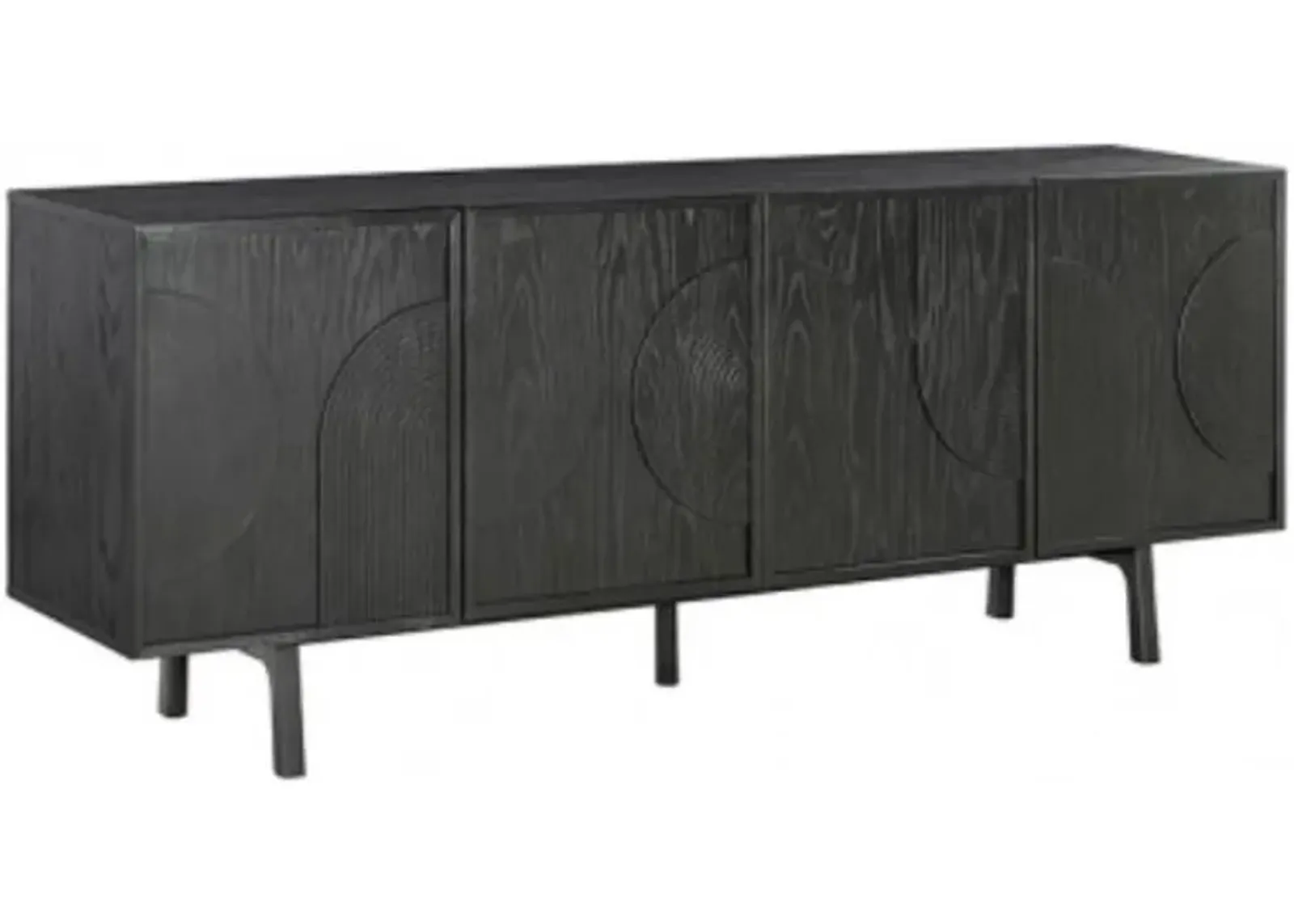 Armen Living Holland Black Brushed Sideboard Buffet