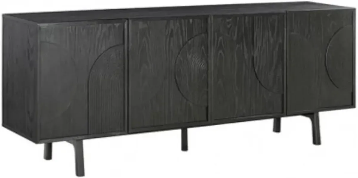 Armen Living Holland Black Brushed Sideboard Buffet