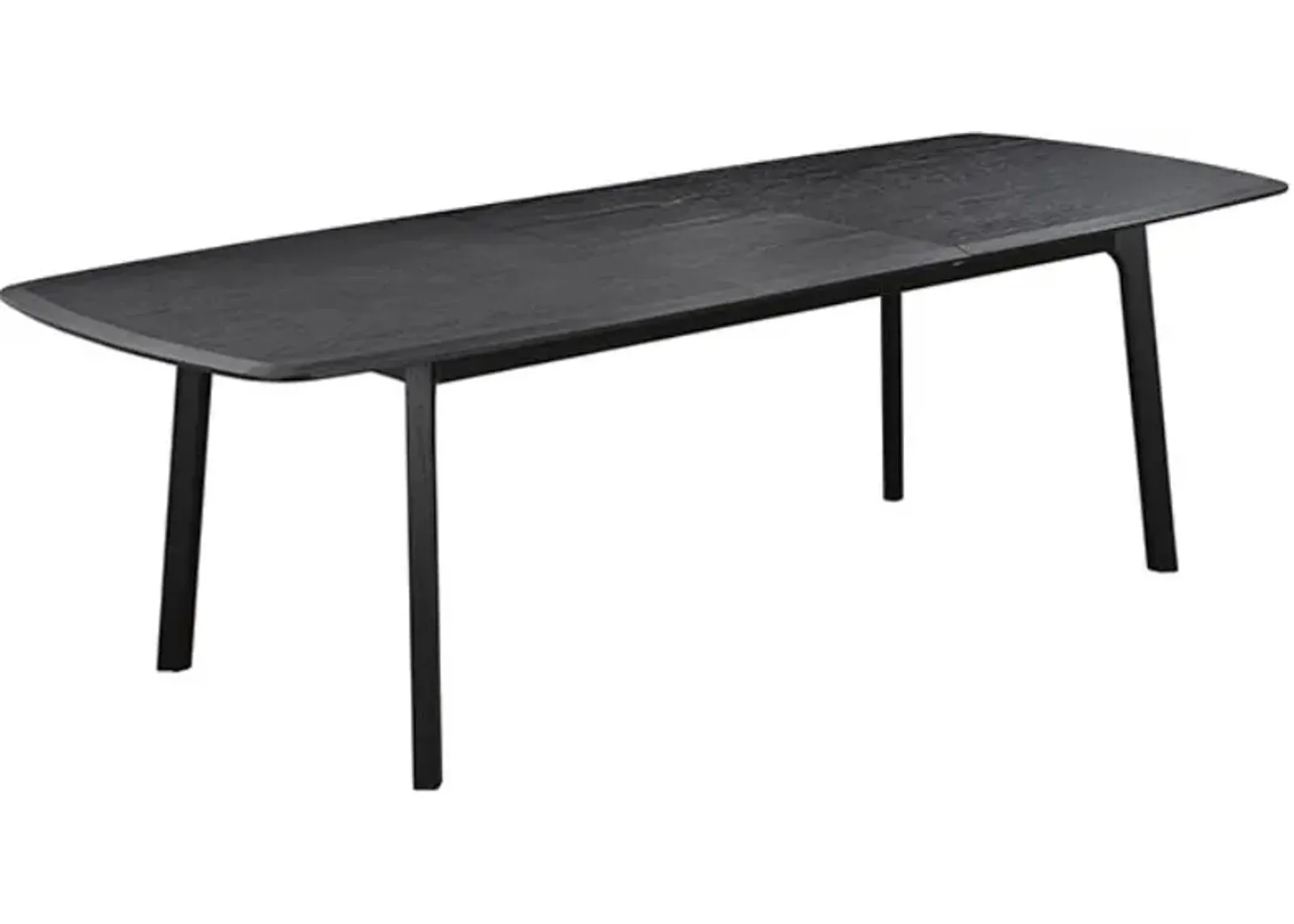 Armen Living Holland Black Brushed Extendable Rectangle Dining Table