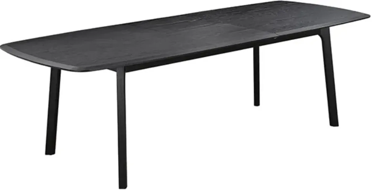 Armen Living Holland Black Brushed Extendable Rectangle Dining Table