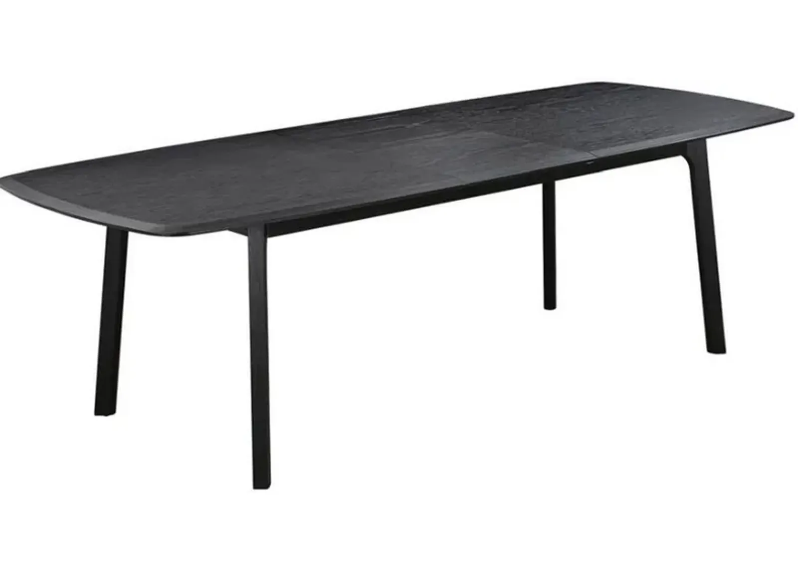 Armen Living Holland Black Brushed Extendable Rectangle Dining Table