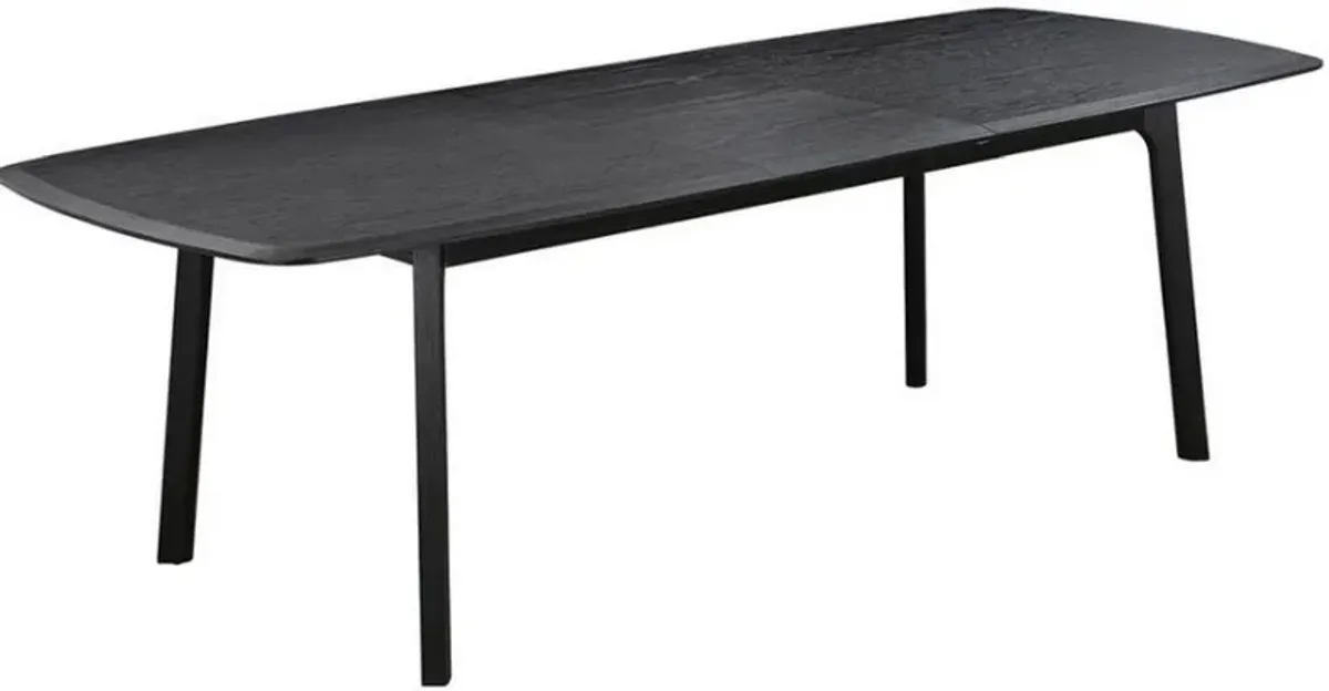 Armen Living Holland Black Brushed Extendable Rectangle Dining Table