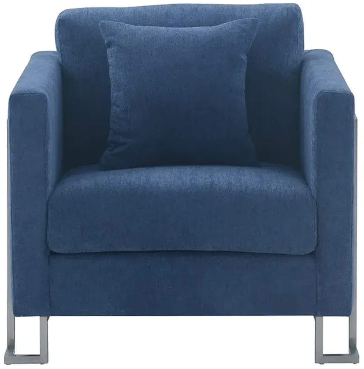 Armen Living Heritage Blue Accent Chair