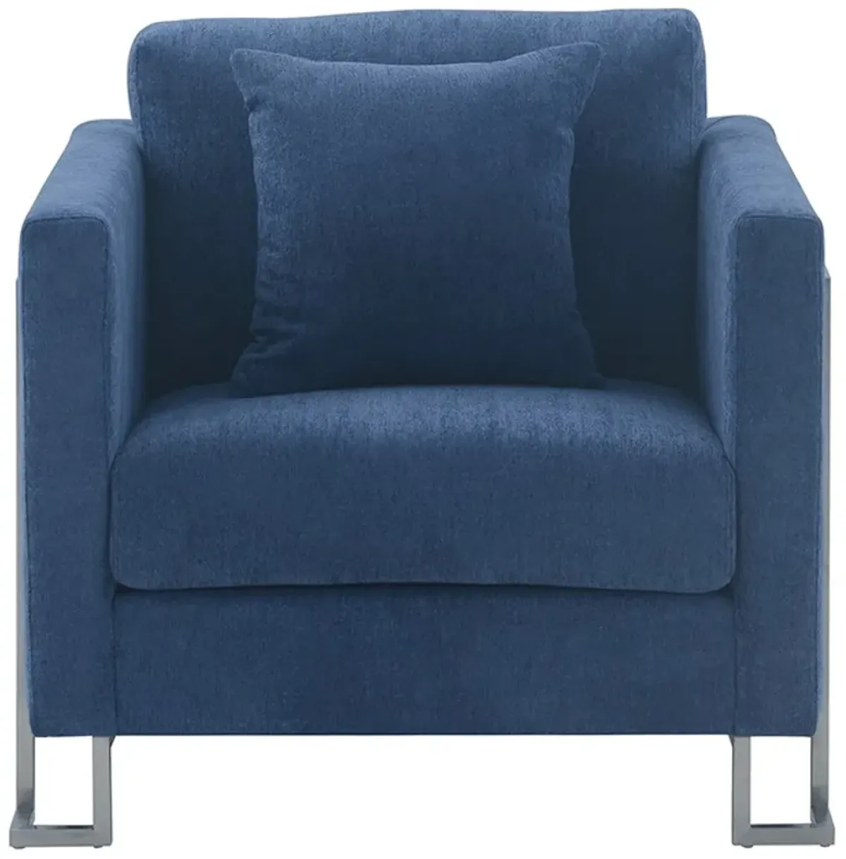 Armen Living Heritage Blue Accent Chair