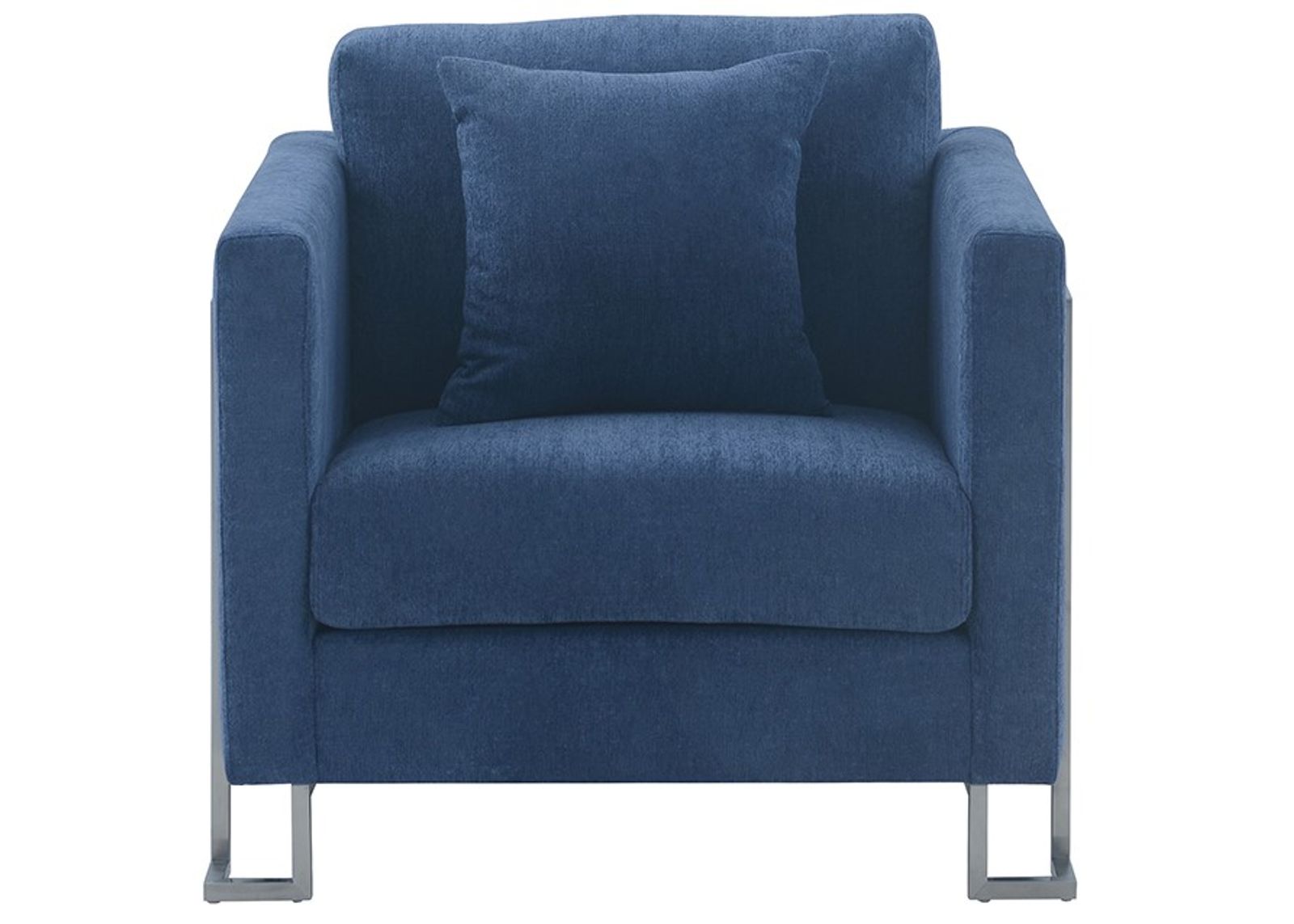 Armen Living Heritage Blue Accent Chair