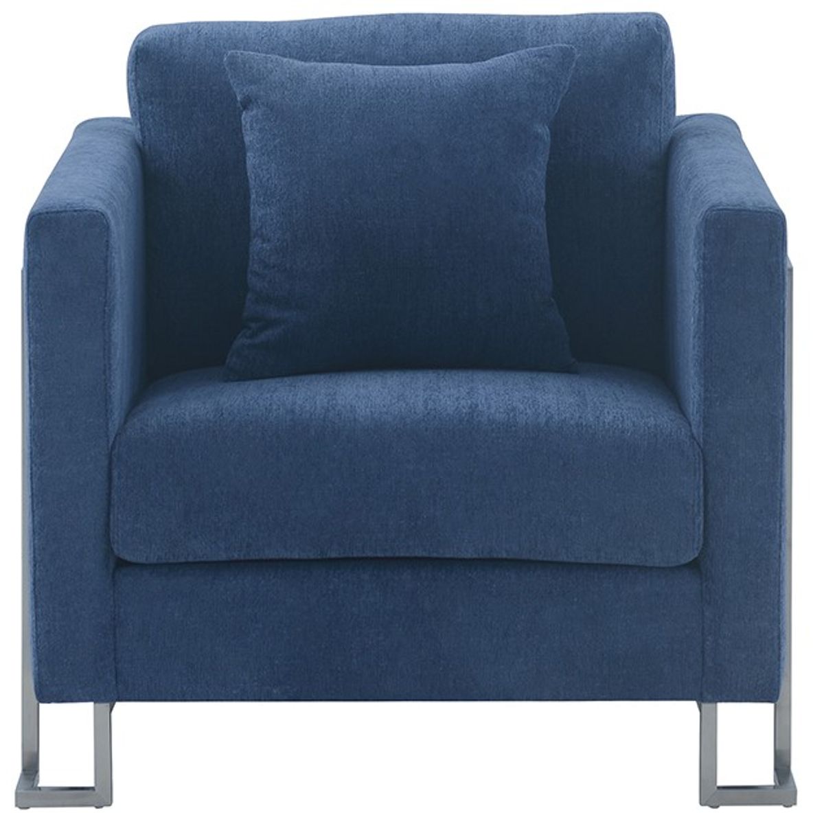 Armen Living Heritage Blue Accent Chair