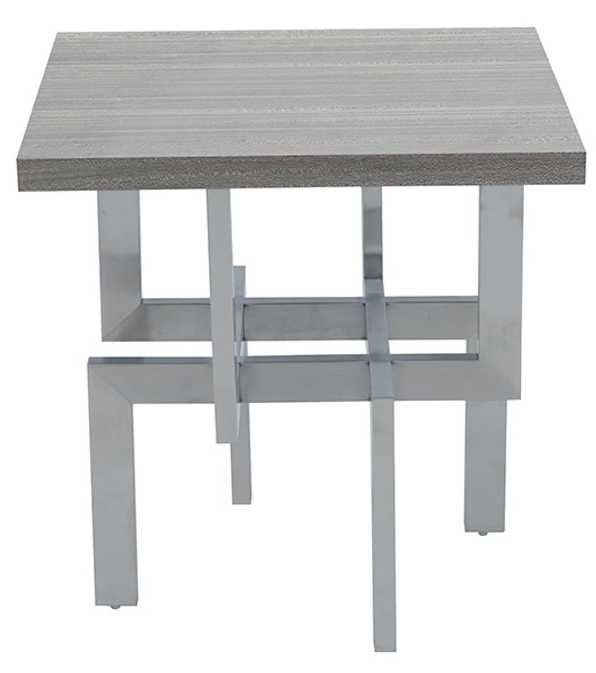 Armen Living Illusion Gray End Table