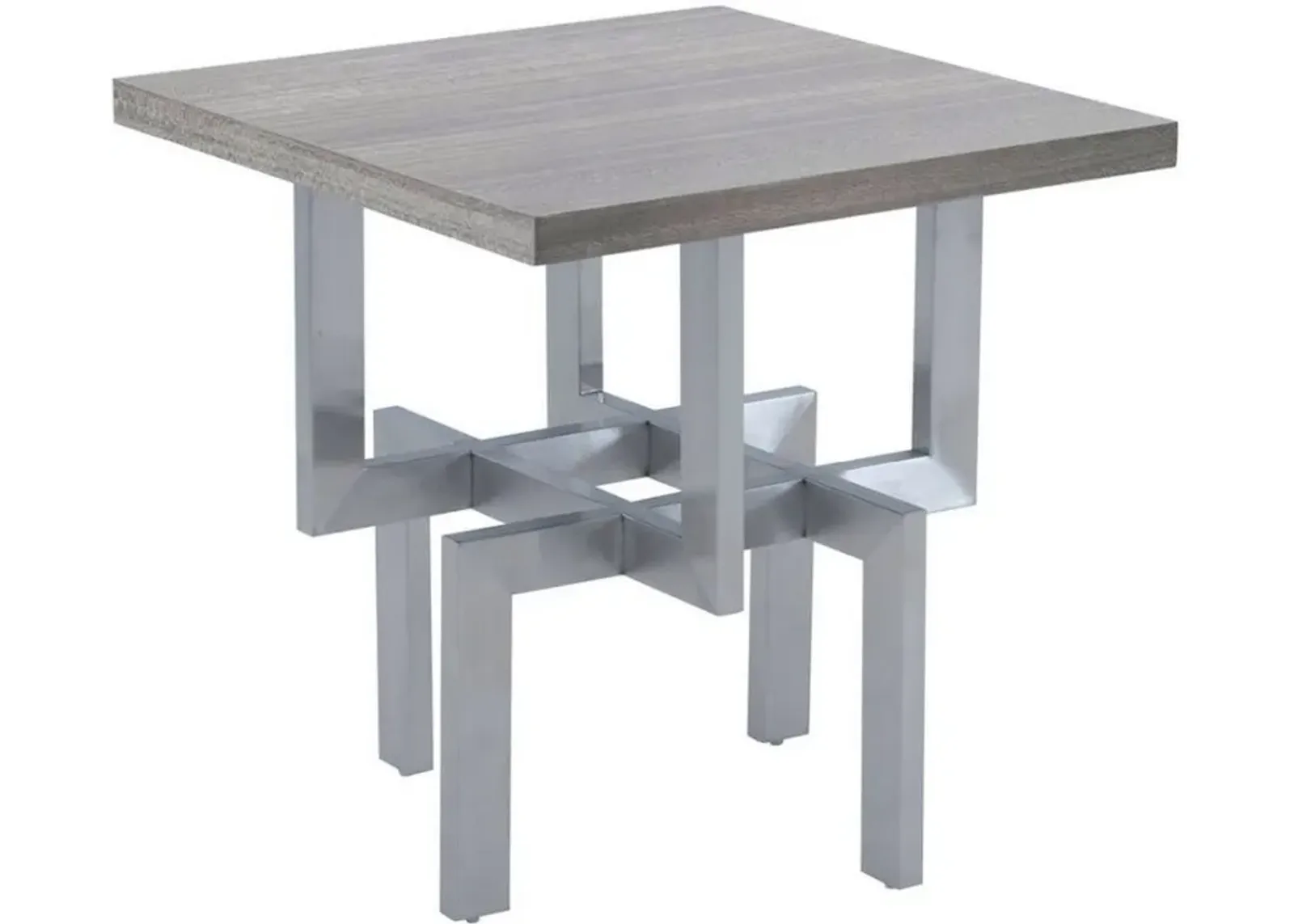 Armen Living Illusion Gray End Table