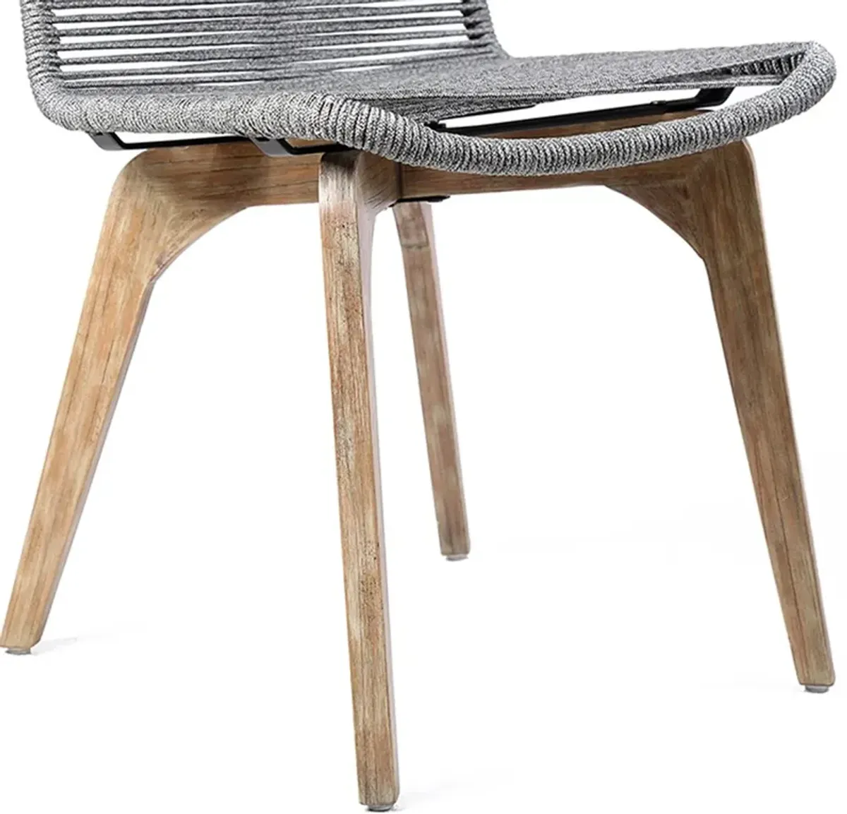 Armen Living Island Outdoor Grey Dining Chair