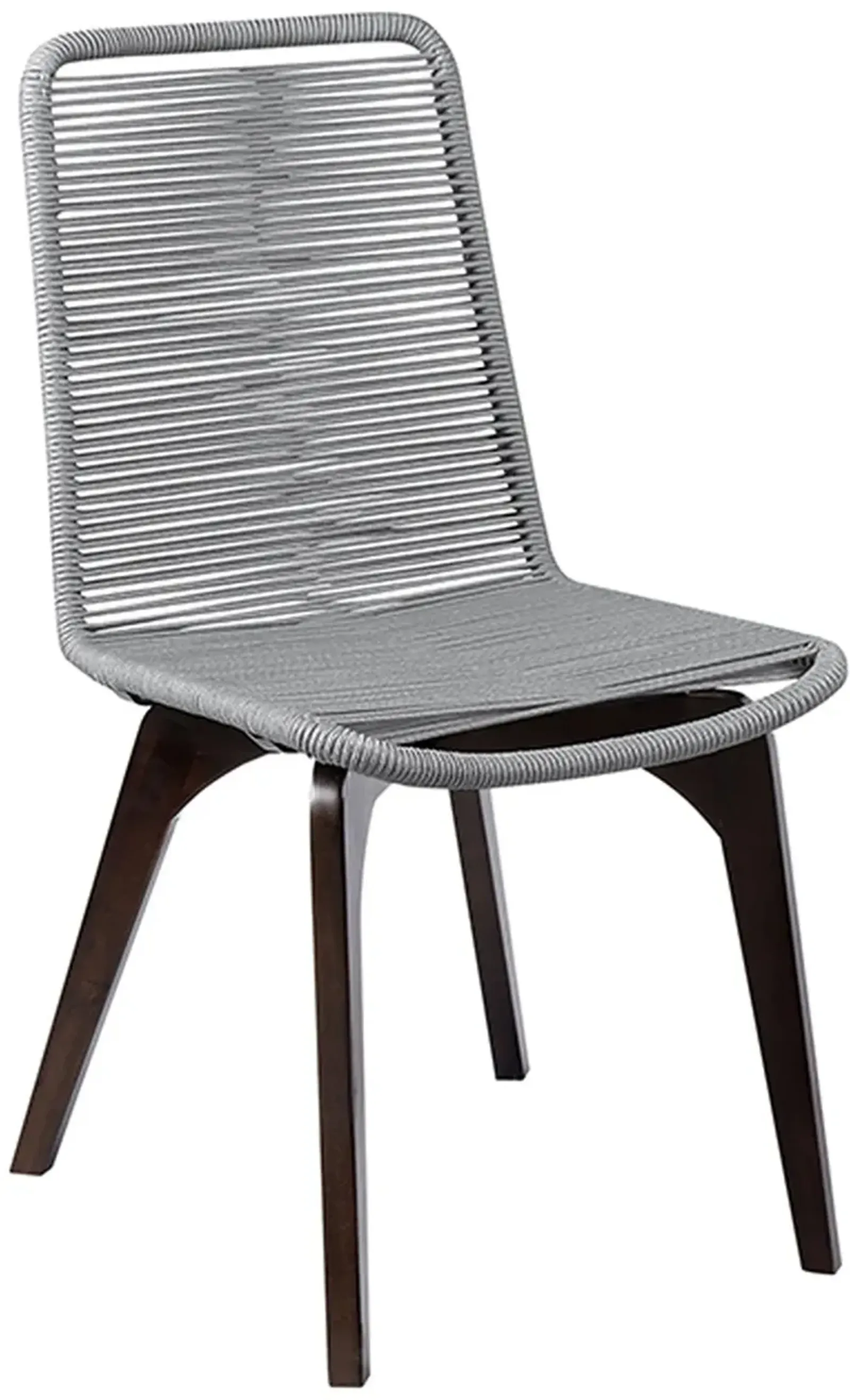 Armen Living Island Outdoor Silver Dining Chair