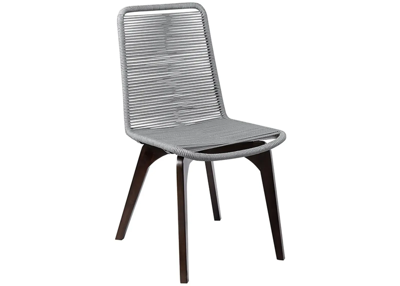 Armen Living Island Outdoor Silver Dining Chair