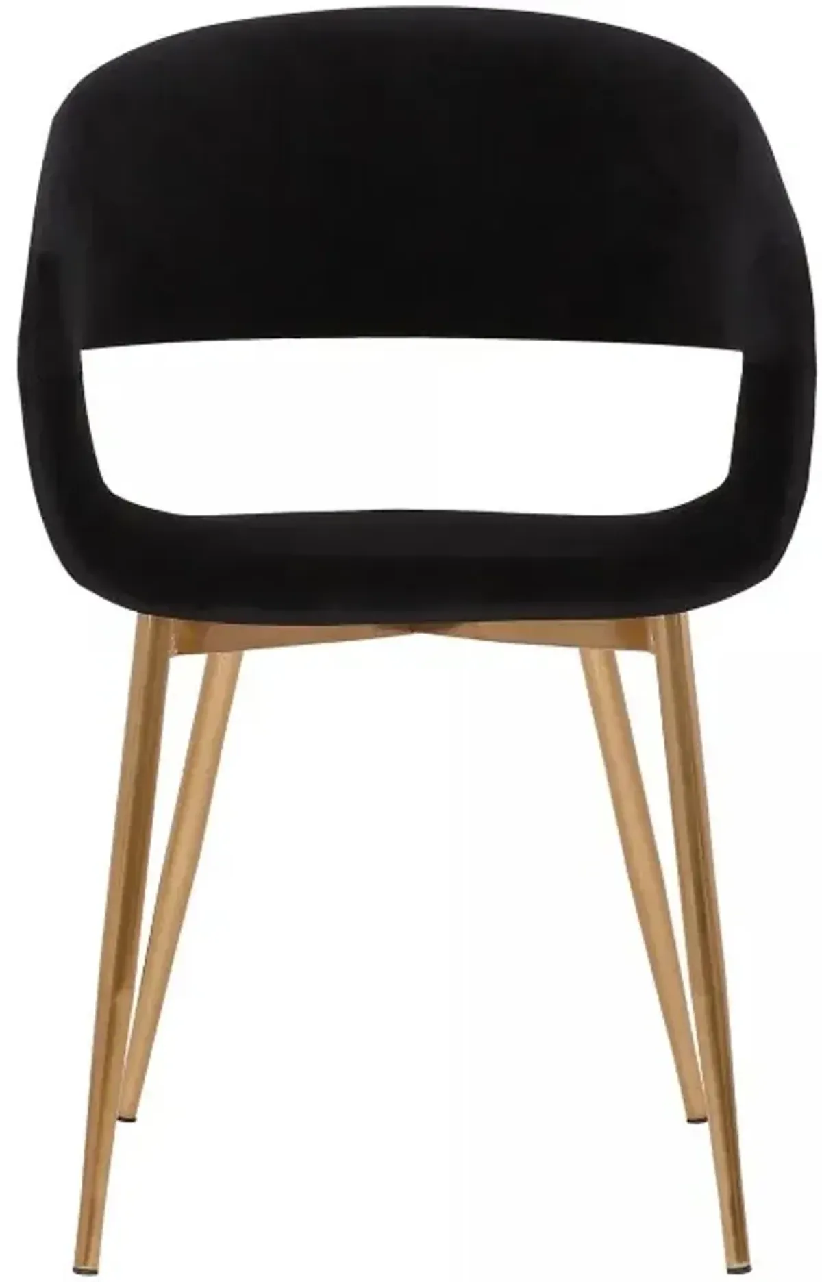 Armen Living Jocelyn Black/Gold Dining Accent Chair