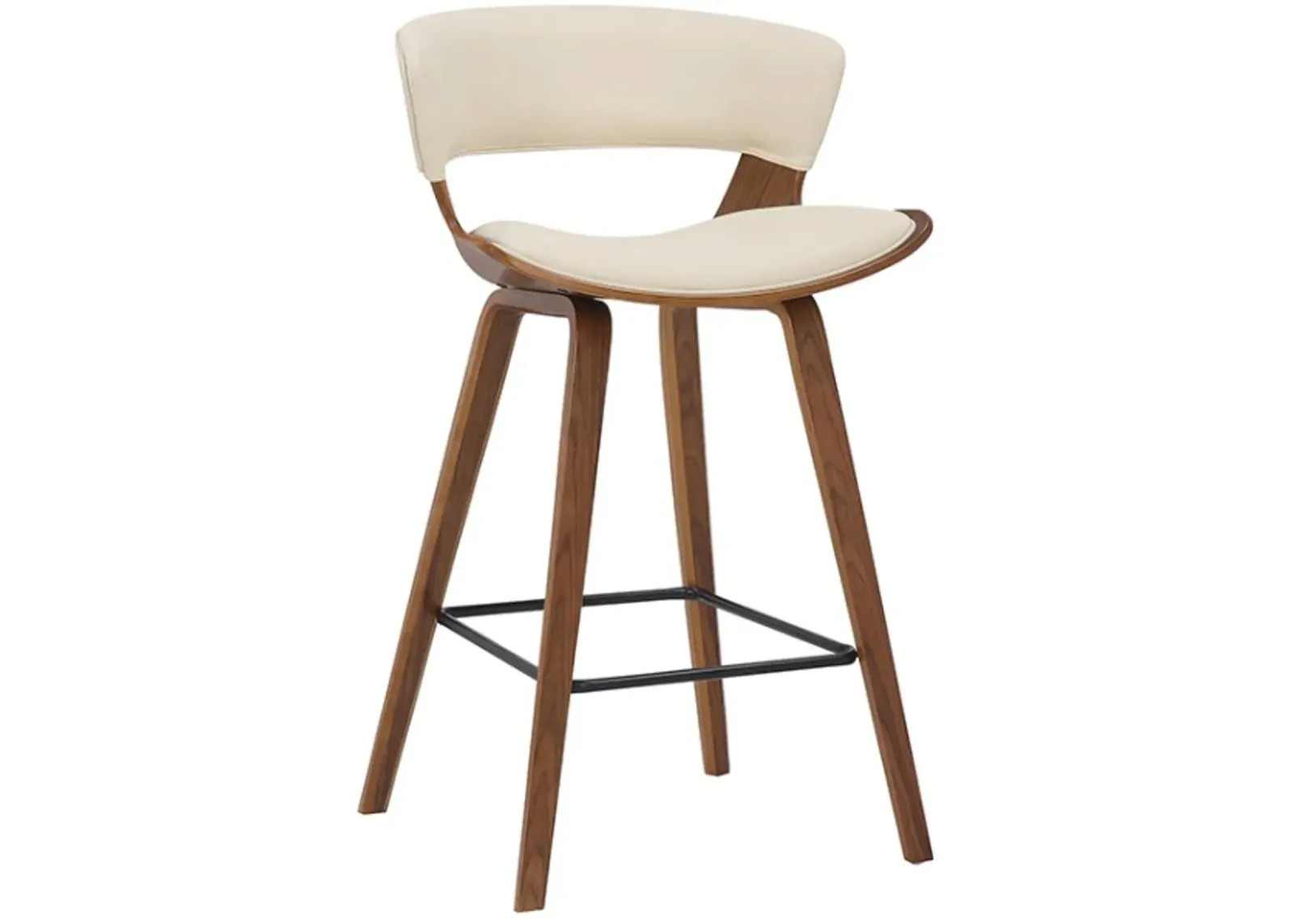 Armen Living Jagger Cream/Walnut Counter Stool