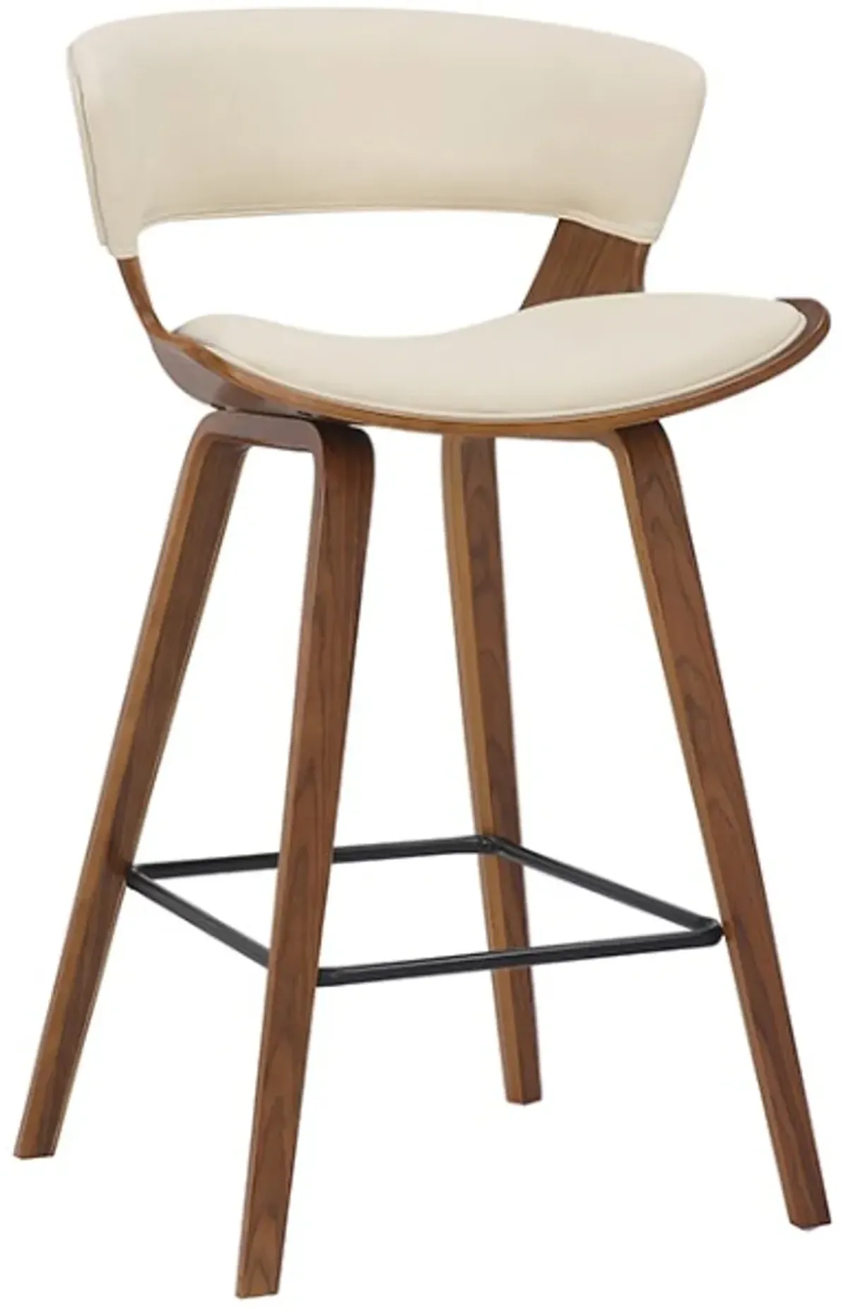 Armen Living Jagger Cream/Walnut Counter Stool