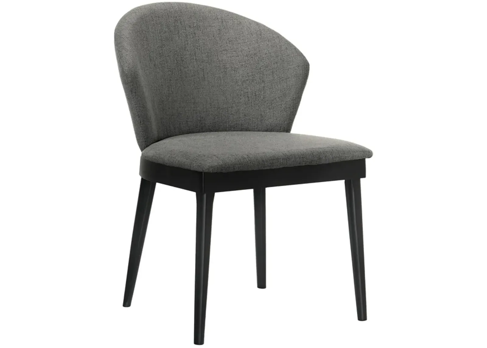 Armen Living Juno 2-Piece Charcoal Dining Side Chairs